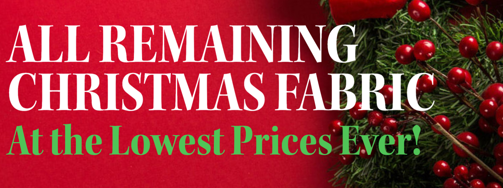 Christmas Fabric clearance priced